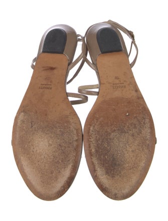 Khaite Patent Leather T-Strap Sandals