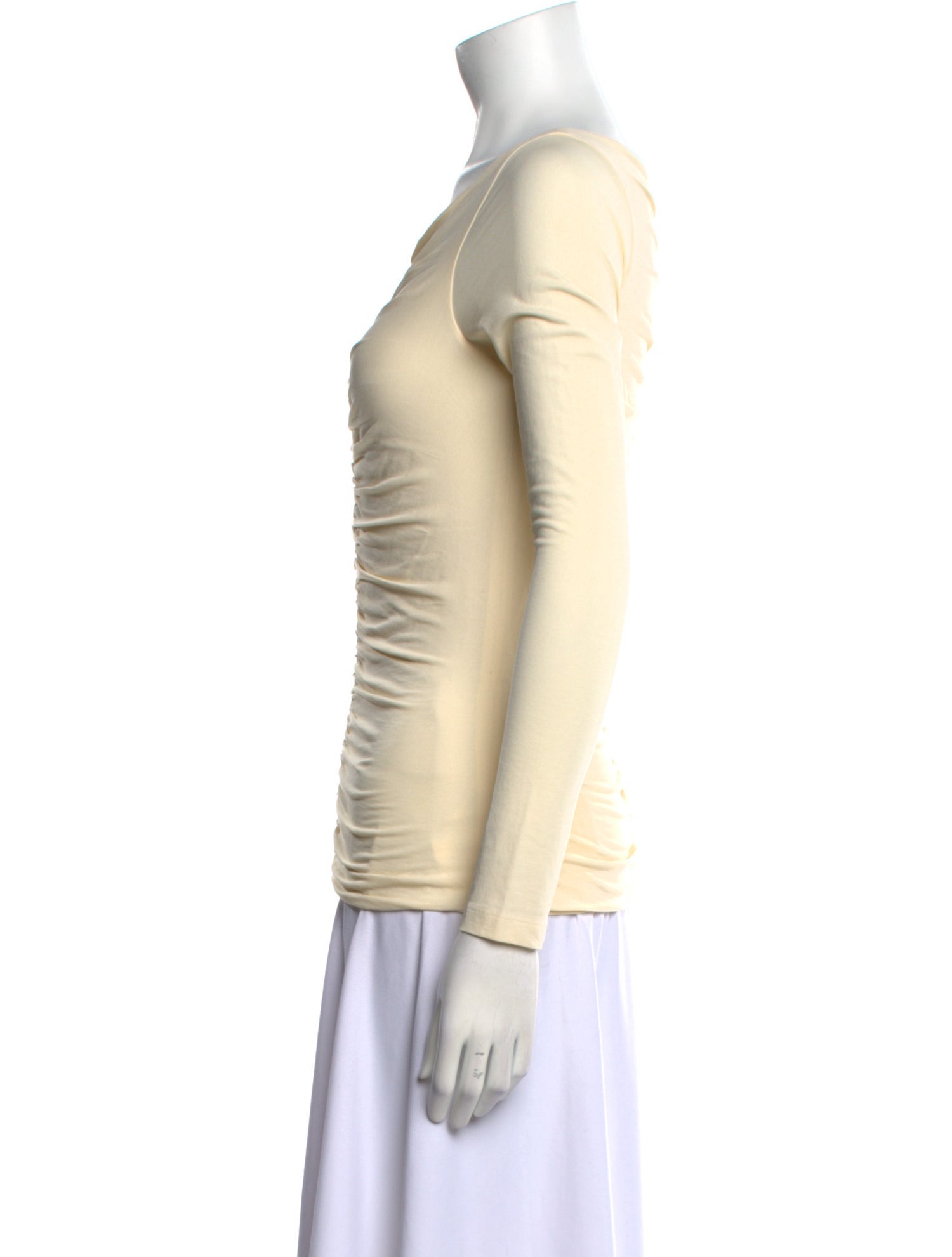 Khaite Bateau Neckline Long Sleeve Top