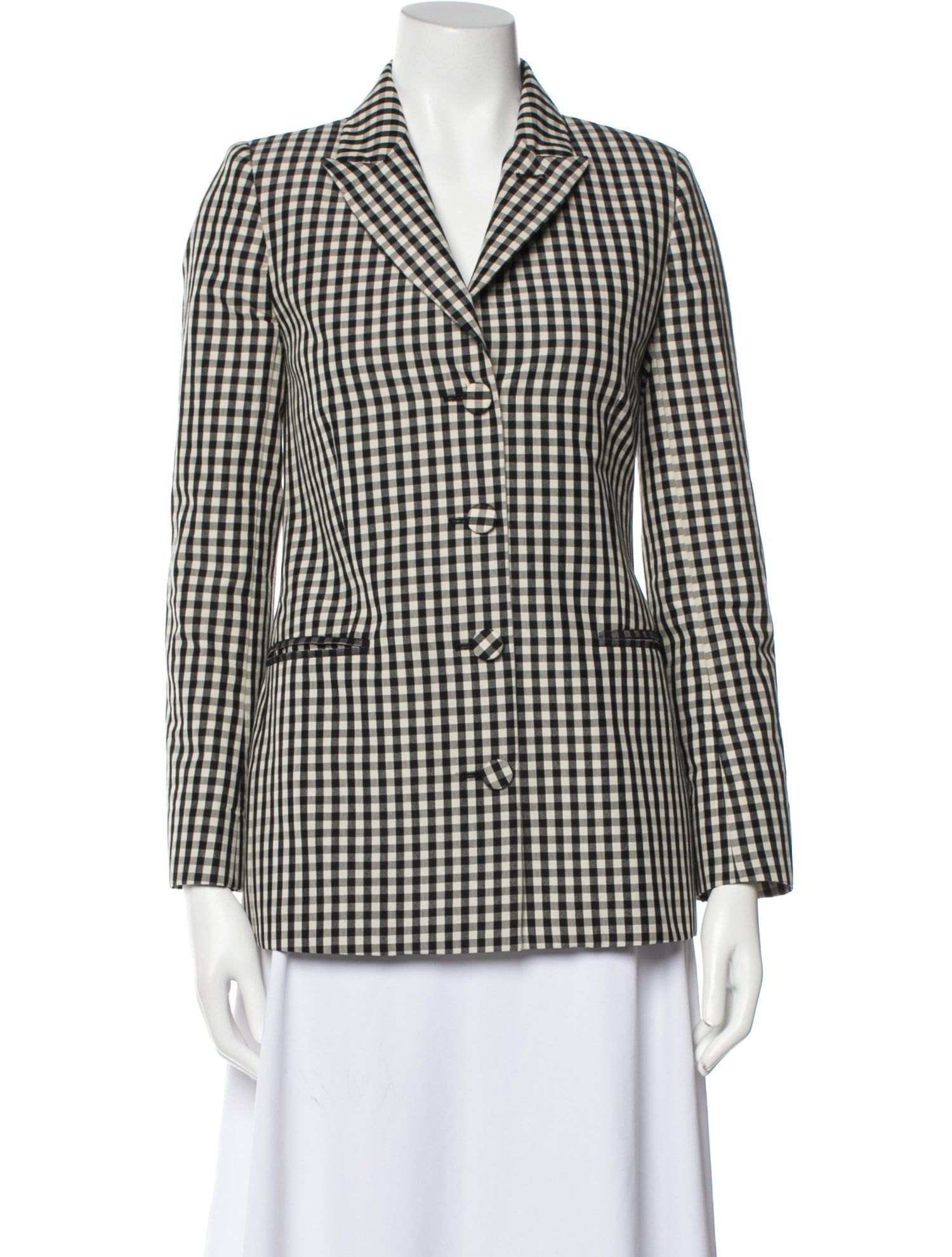 Khaite Plaid Print Blazer