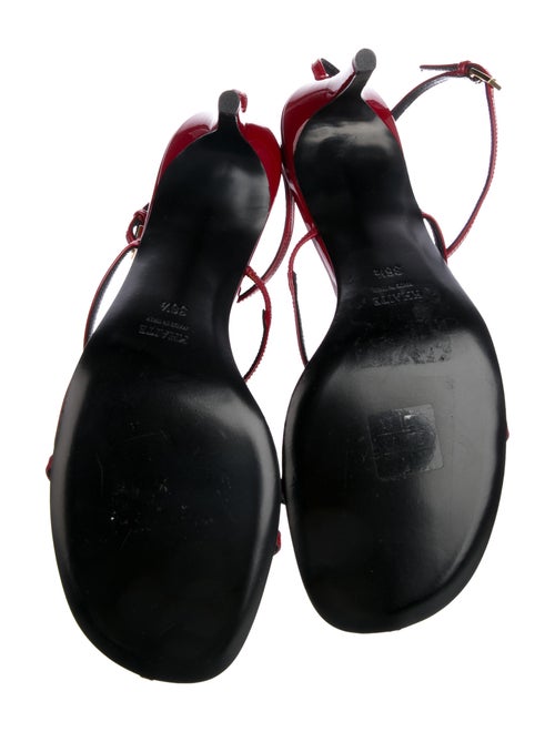 Khaite Patent Leather T-Strap Sandals