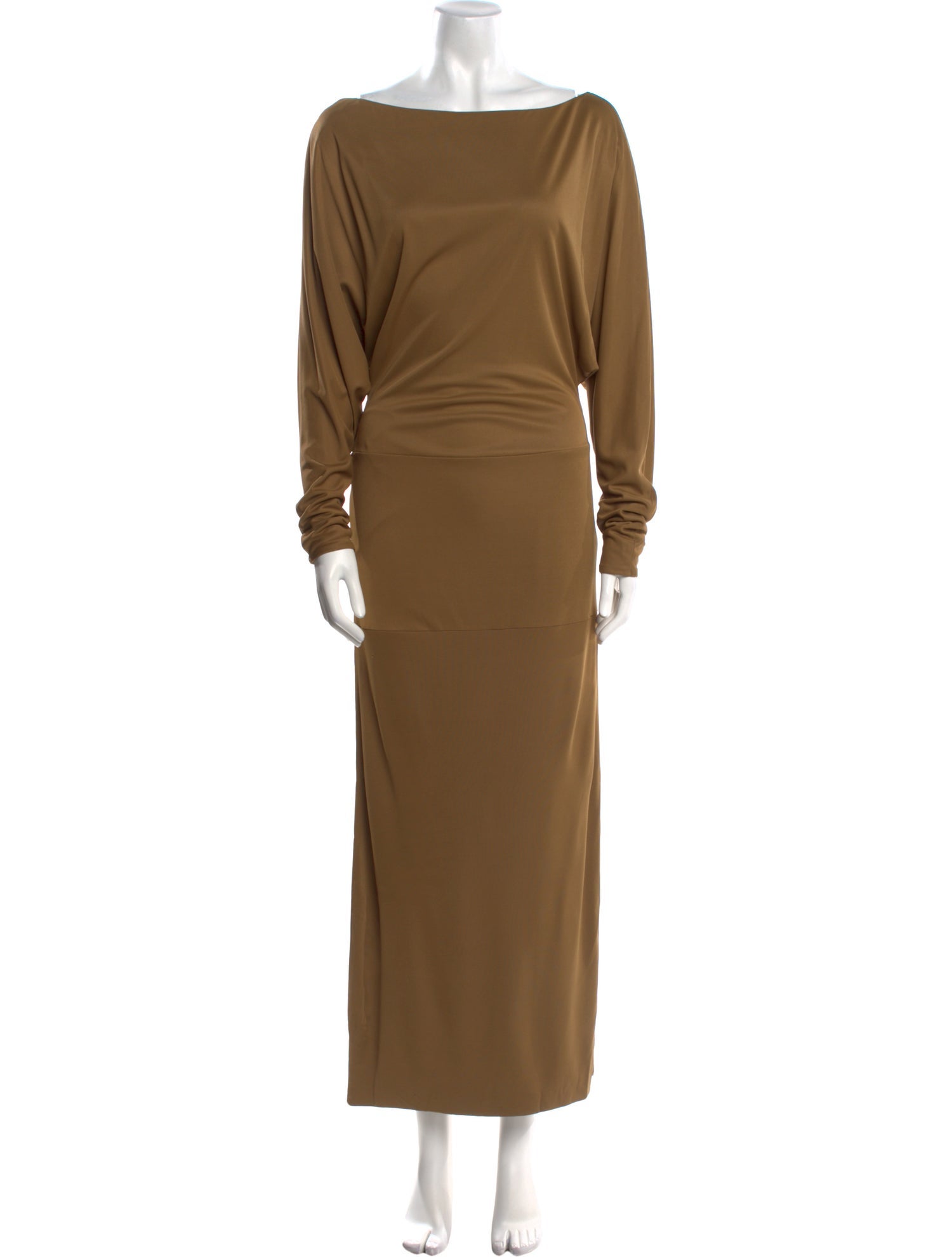 Khaite Bateau Neckline Long Dress