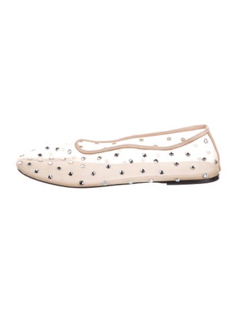 Khaite Mesh Mesh Accents Ballet Flats