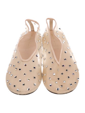 Khaite Mesh Mesh Accents Ballet Flats