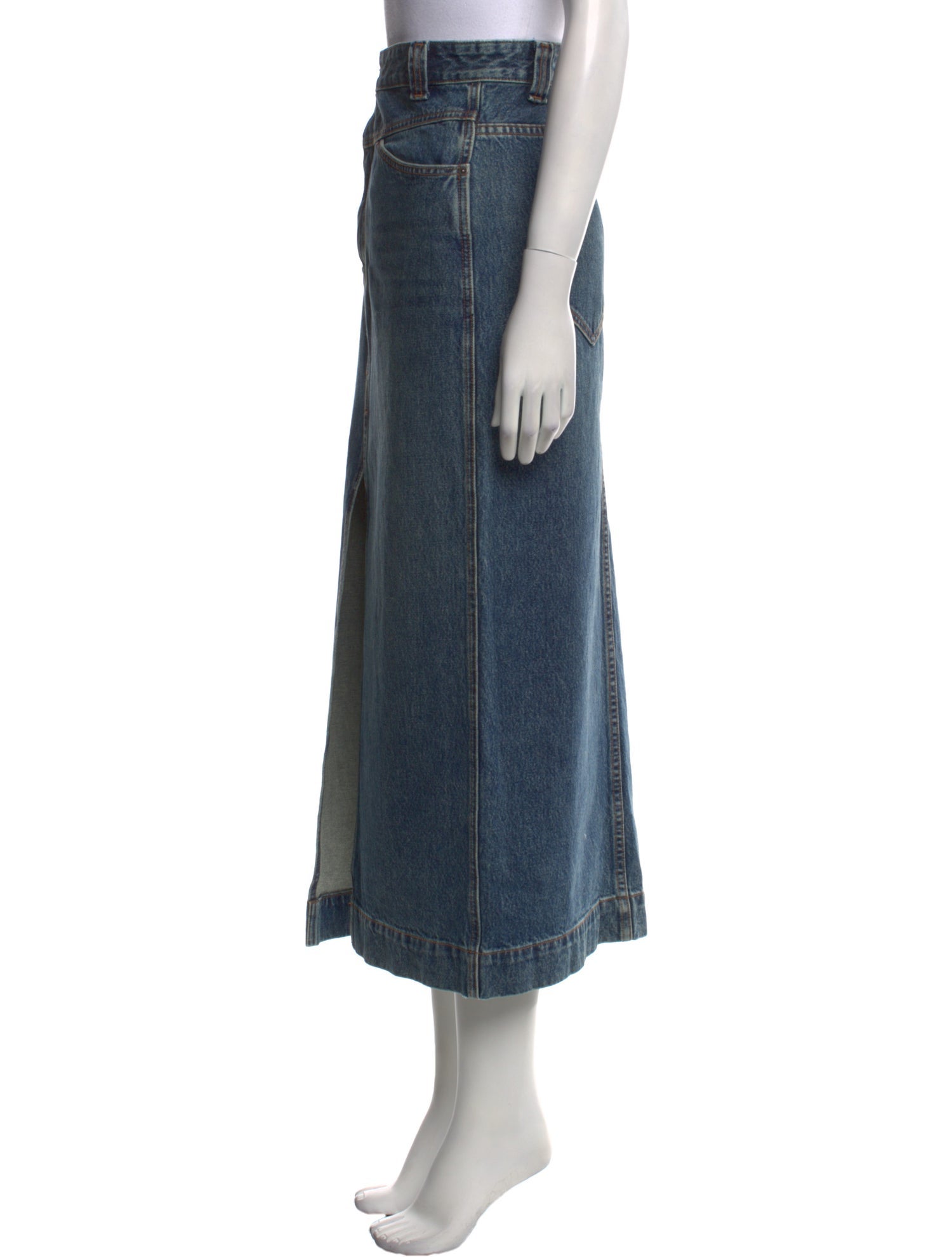 Khaite Cutout Accent Midi Length Skirt