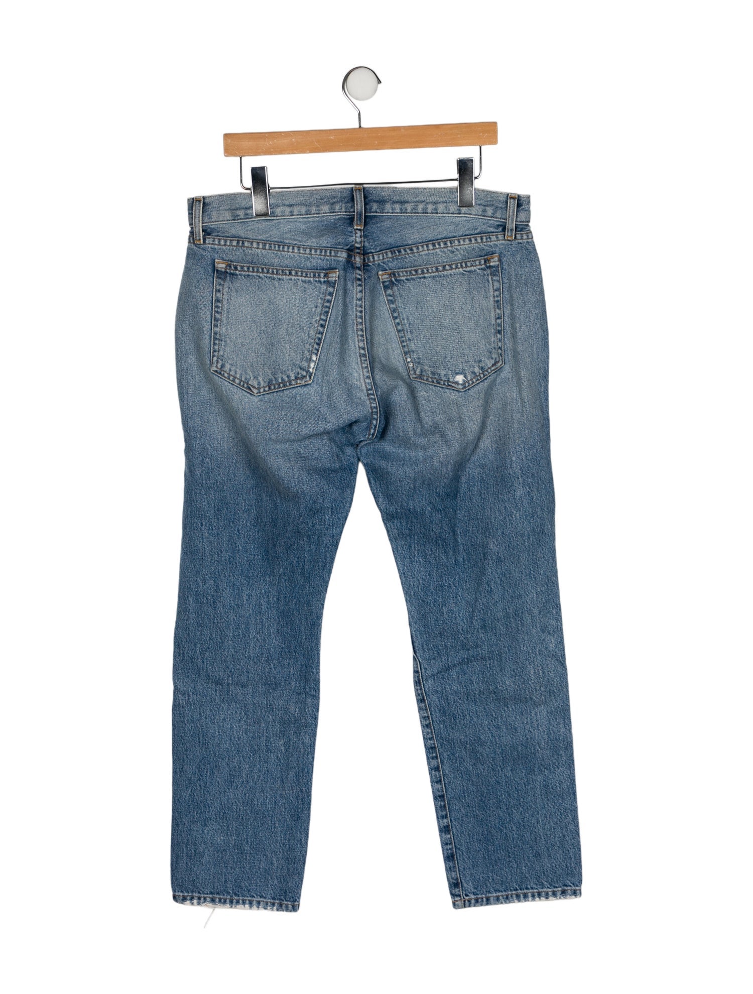 Khaite Mid-Rise Straight Leg Jeans