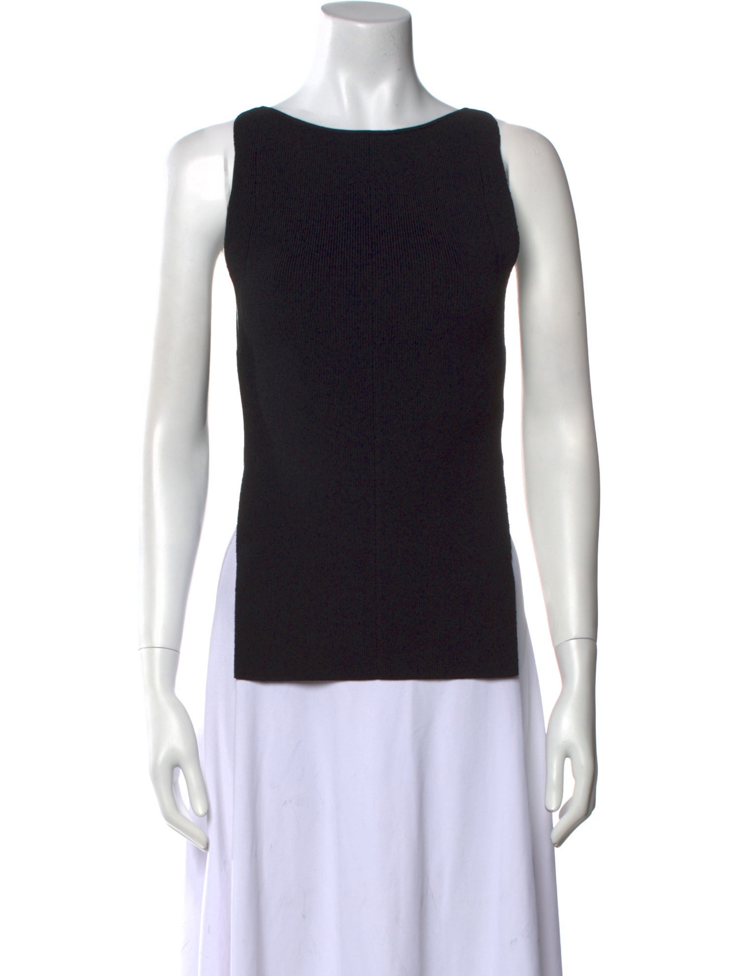 Khaite Bateau Neckline Sleeveless Top