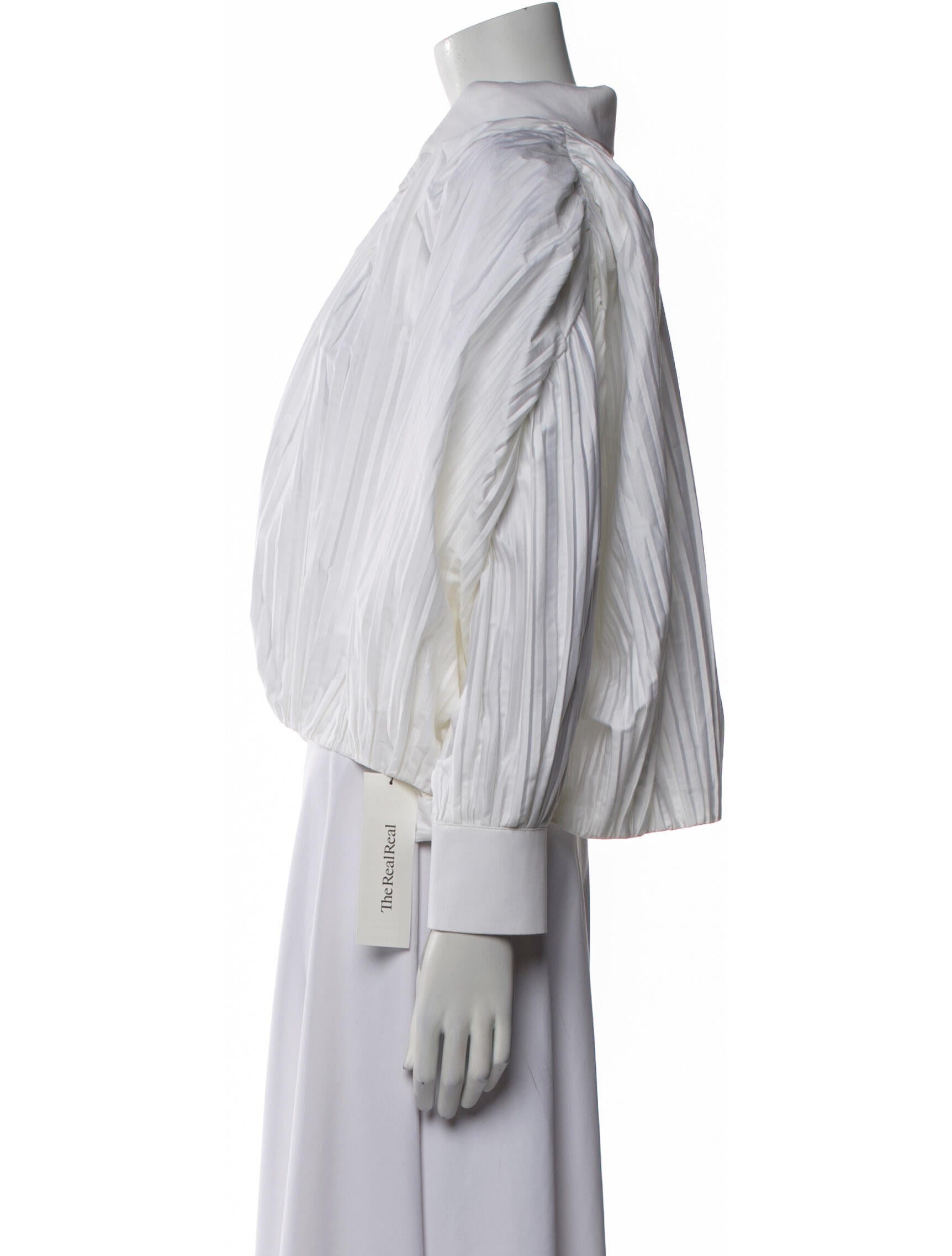 Khaite Striped V-Neck Crop Top