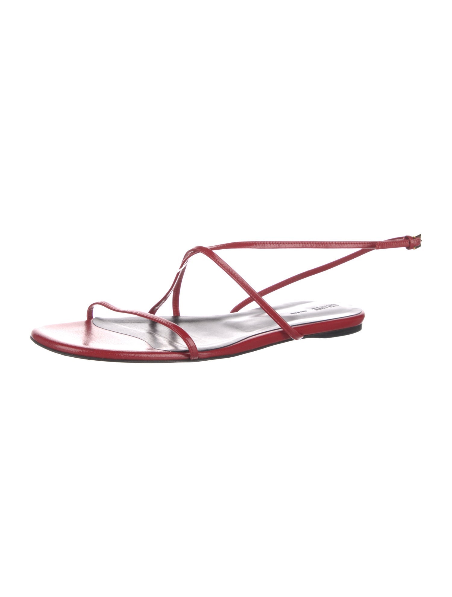 Khaite Leather Slingback Sandals