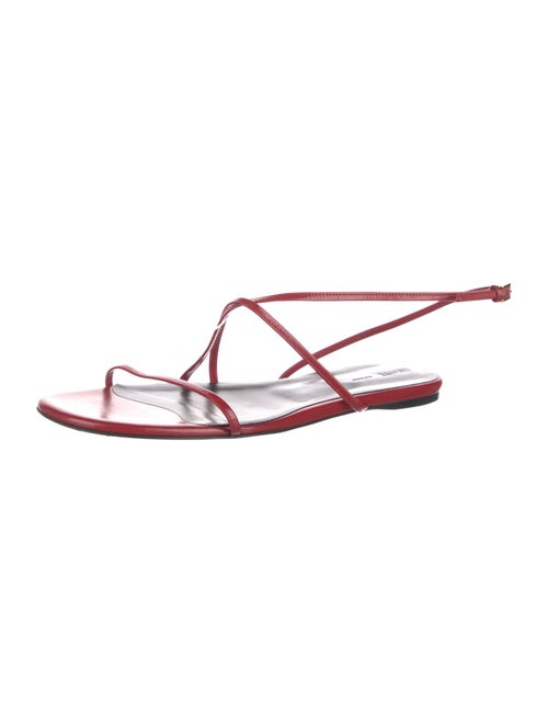 Khaite Leather Slingback Sandals