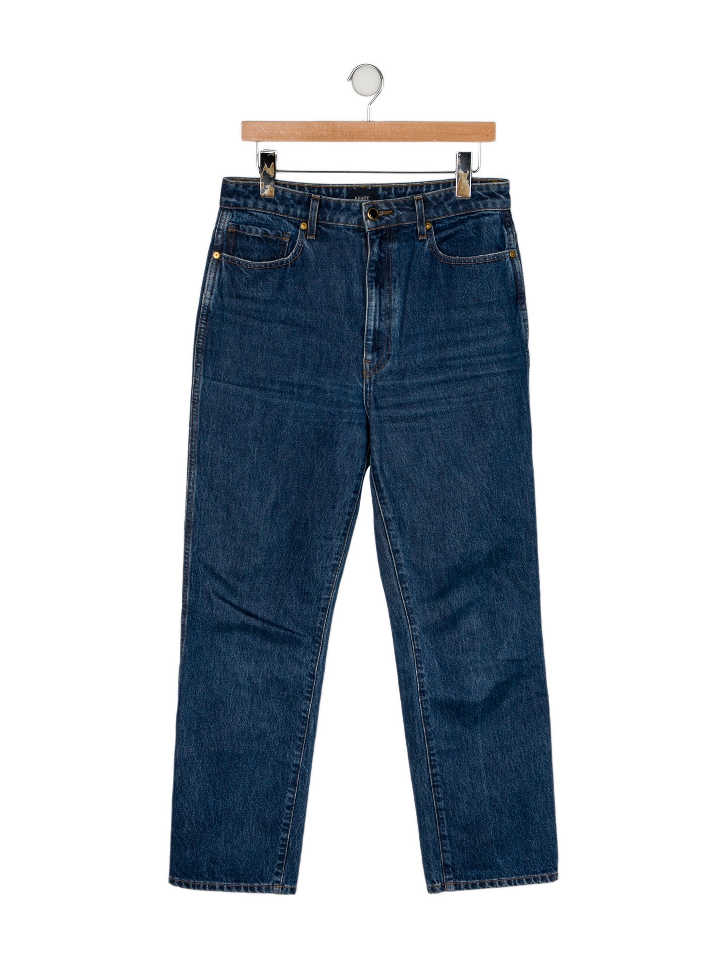 Khaite High-Rise Straight Leg Jeans