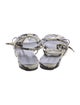 Khaite Snakeskin Printed T-Strap Sandals
