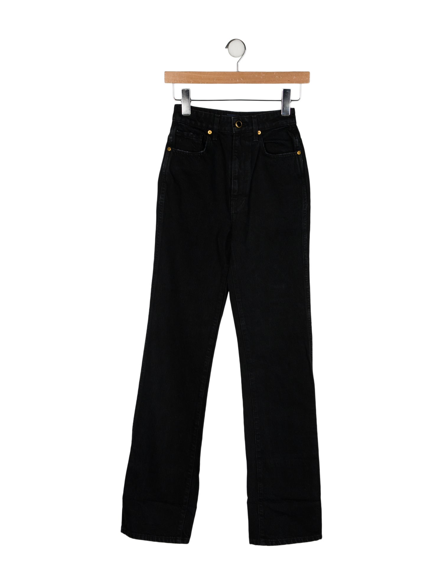 Khaite Mid-Rise Straight Leg Jeans