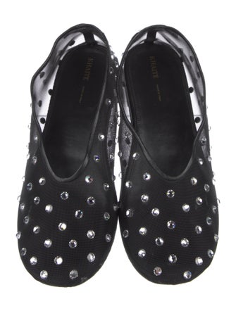 Khaite Mesh Lace Pattern Flats