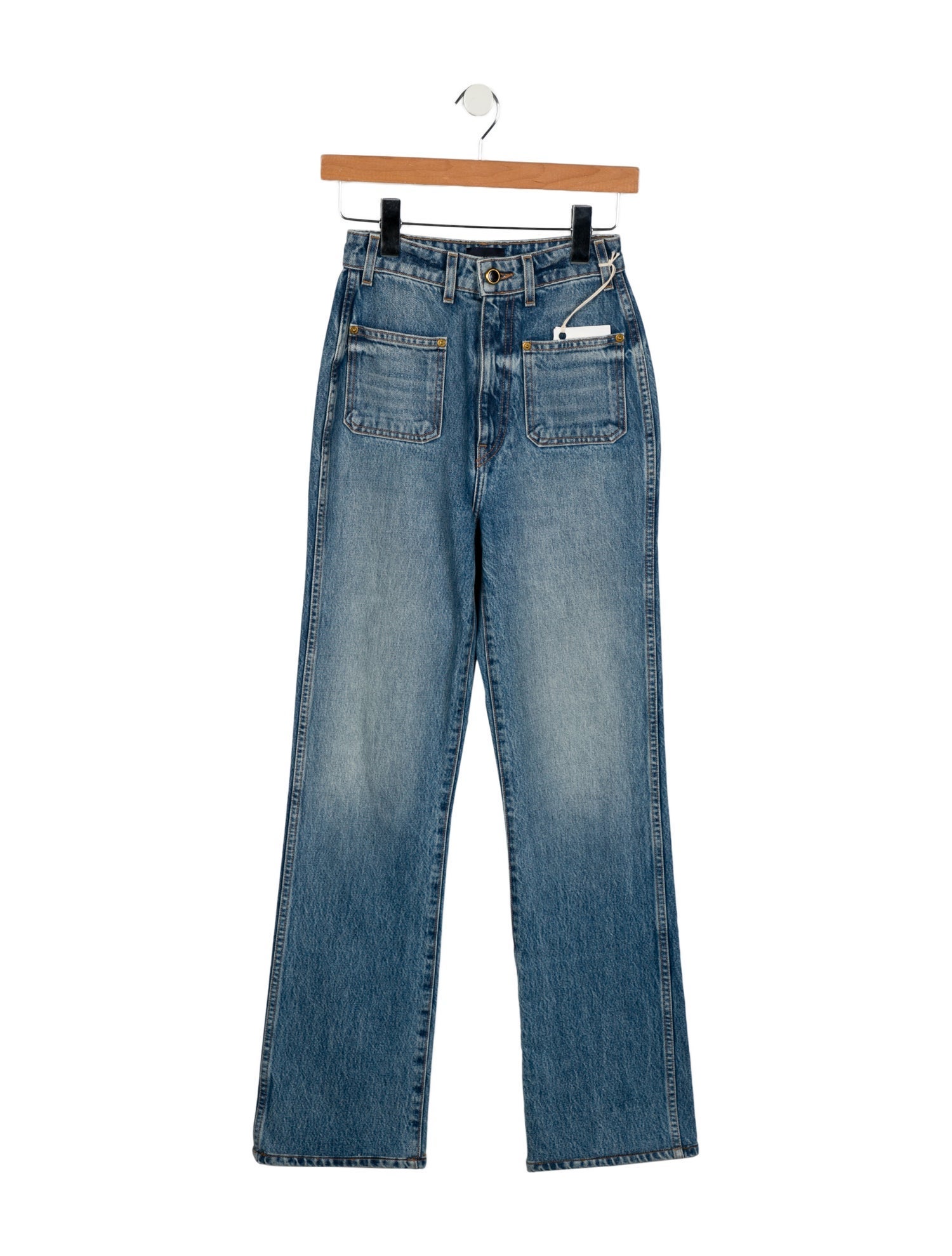 Khaite High-Rise Wide Leg Jeans
