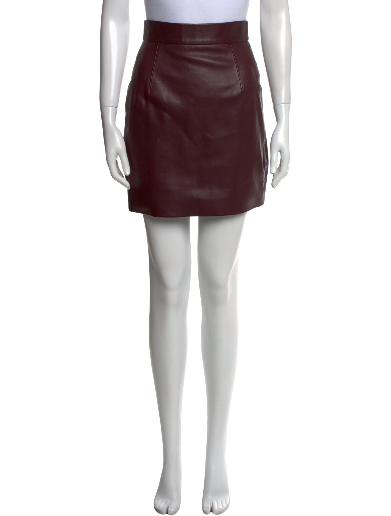 Khaite Leather Mini Skirt
