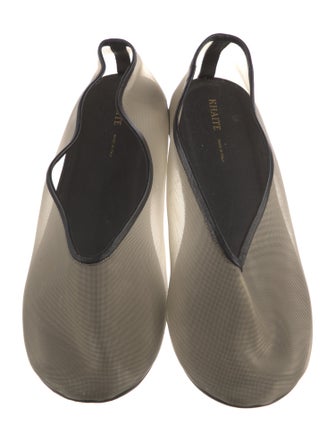 Khaite Mesh Leather Trim Embellishment Ballet Flats