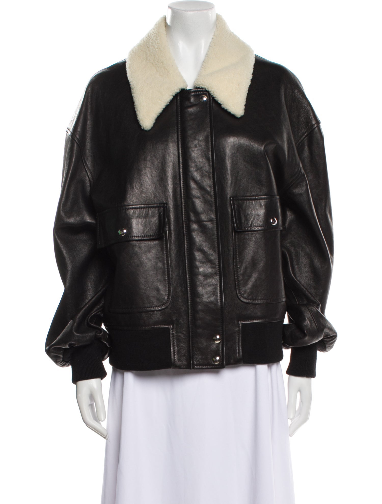 Khaite Lambskin Faux Fur Jacket
