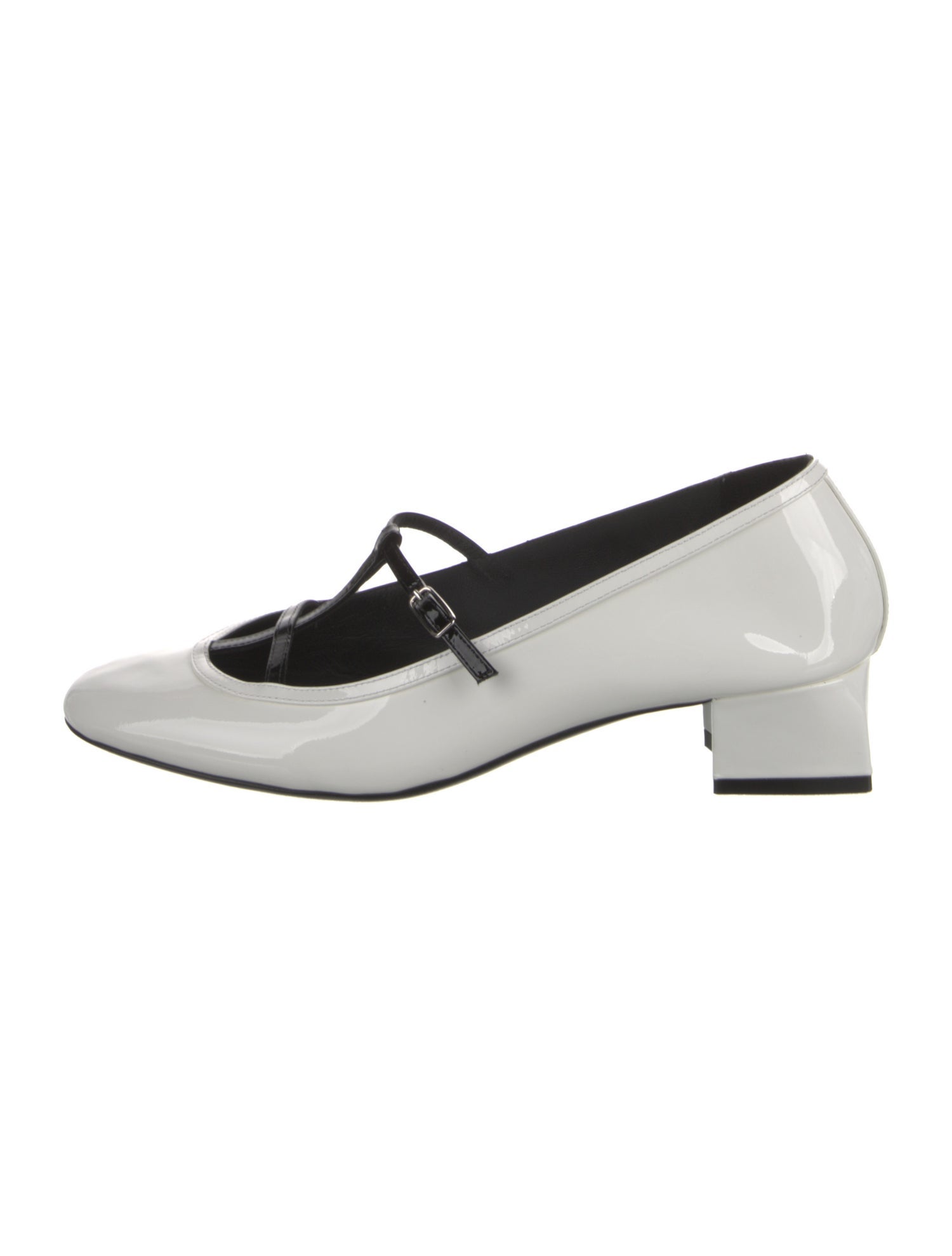 Khaite Patent Leather T-Strap Pumps