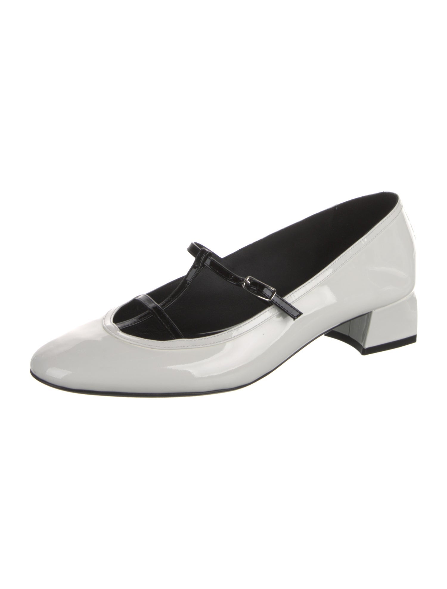 Khaite Patent Leather T-Strap Pumps