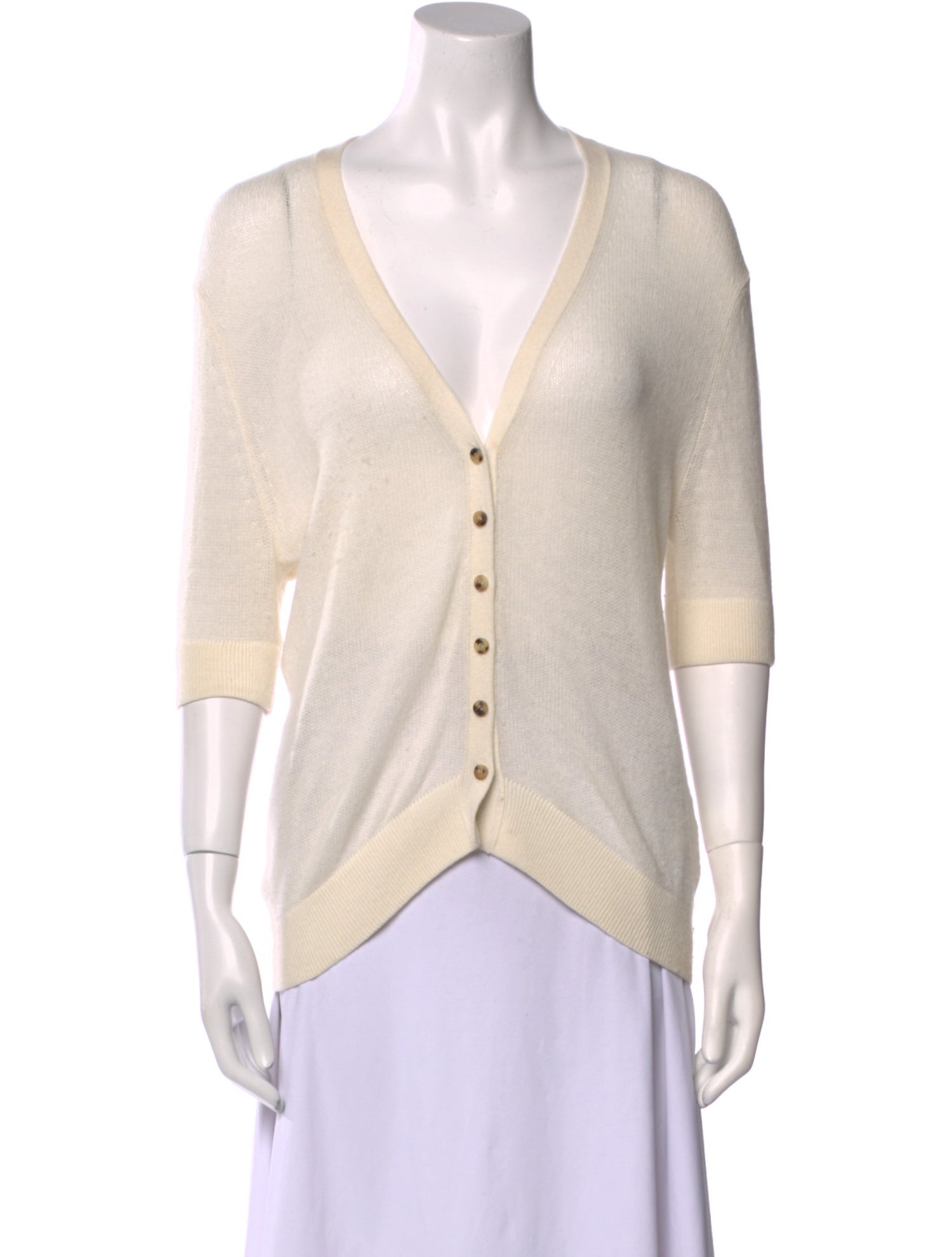Khaite Cashmere Plunge Neckline Sweater