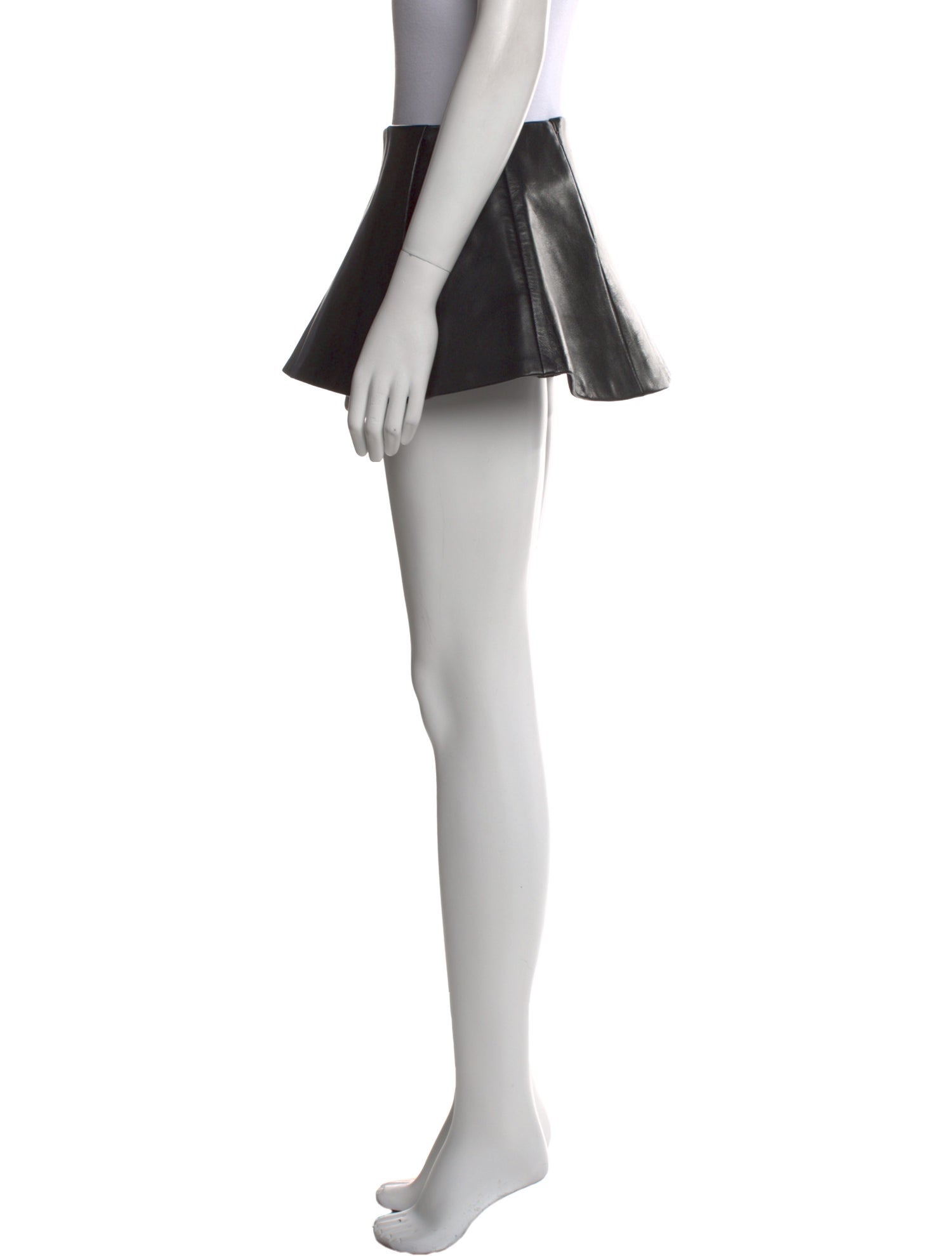 Khaite Goat Leather Mini Skirt