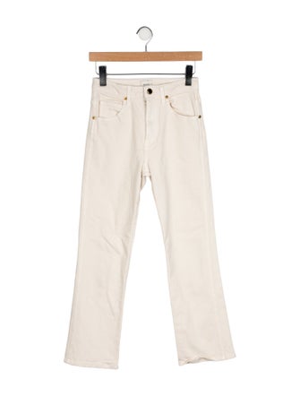 Khaite Mid-Rise Straight Leg Jeans