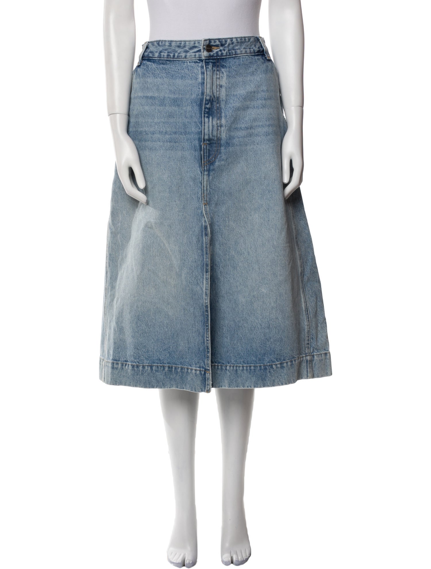 Khaite Distressed Accents Knee-Length Skirt