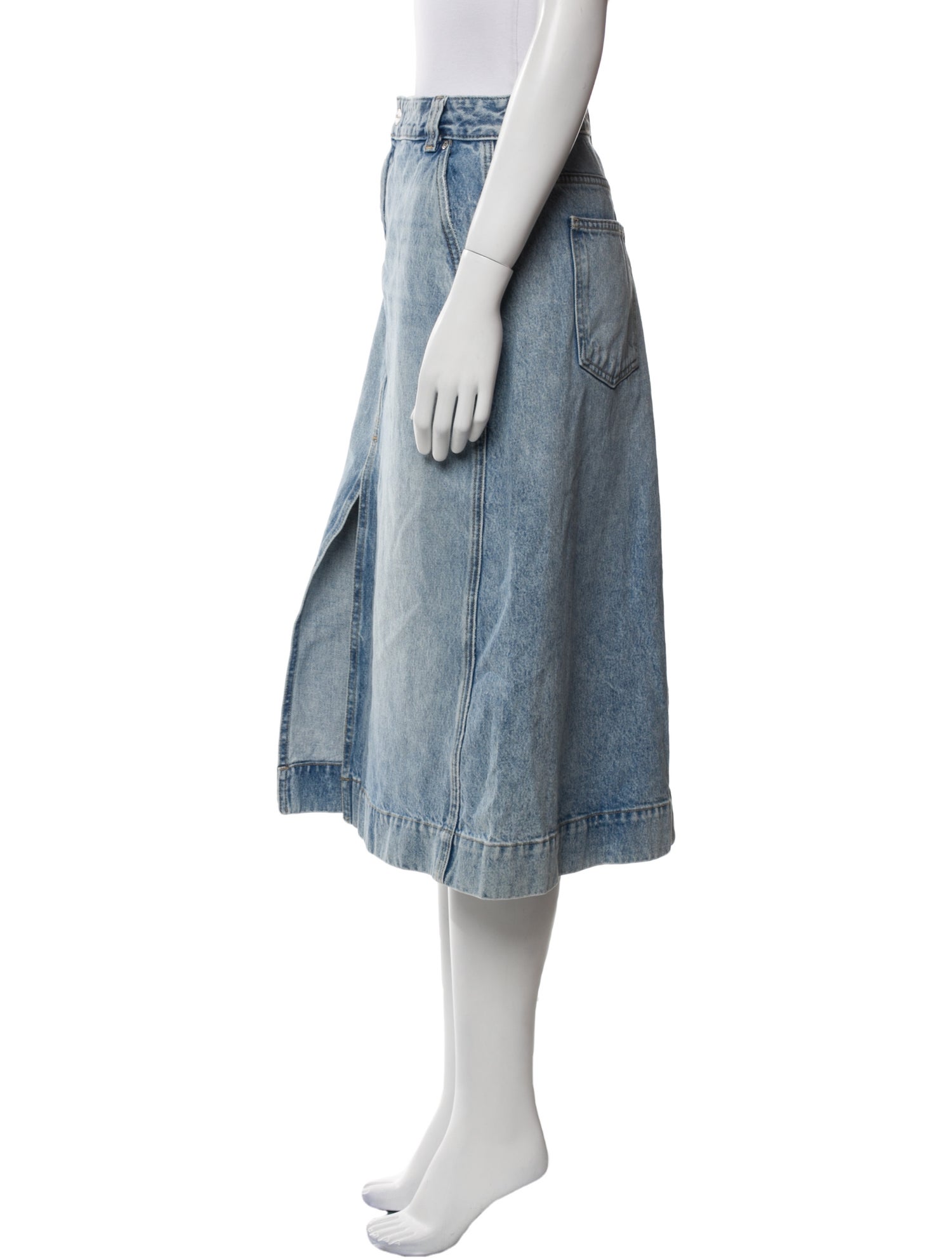 Khaite Distressed Accents Knee-Length Skirt