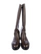 Khaite Leather Colorblock Pattern Riding Boots