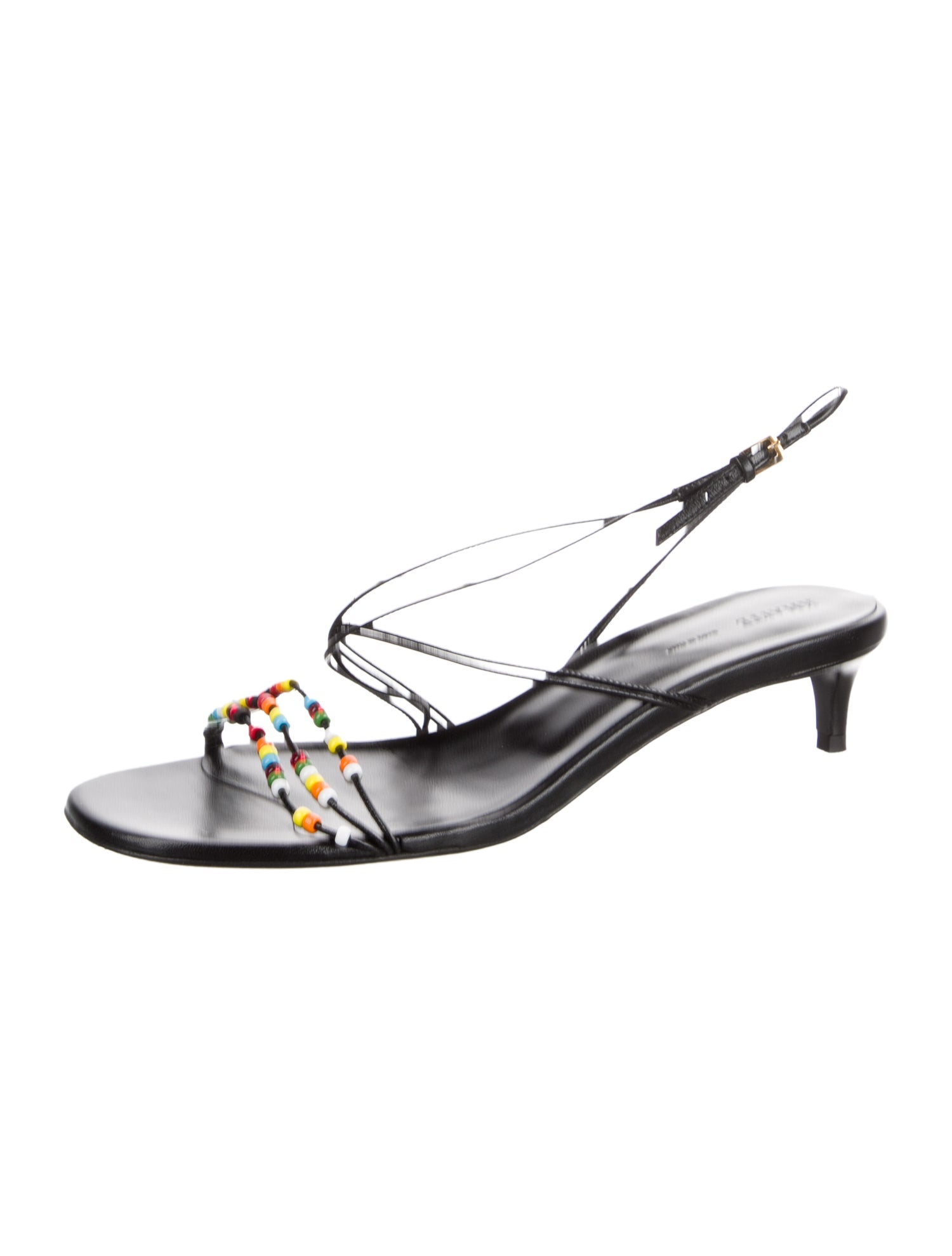 Khaite Leather Slingback Sandals