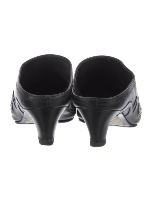 Khaite Leather Embroidered Accent Mules