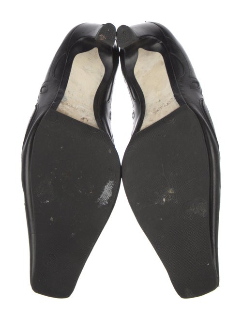 Khaite Leather Embroidered Accent Mules