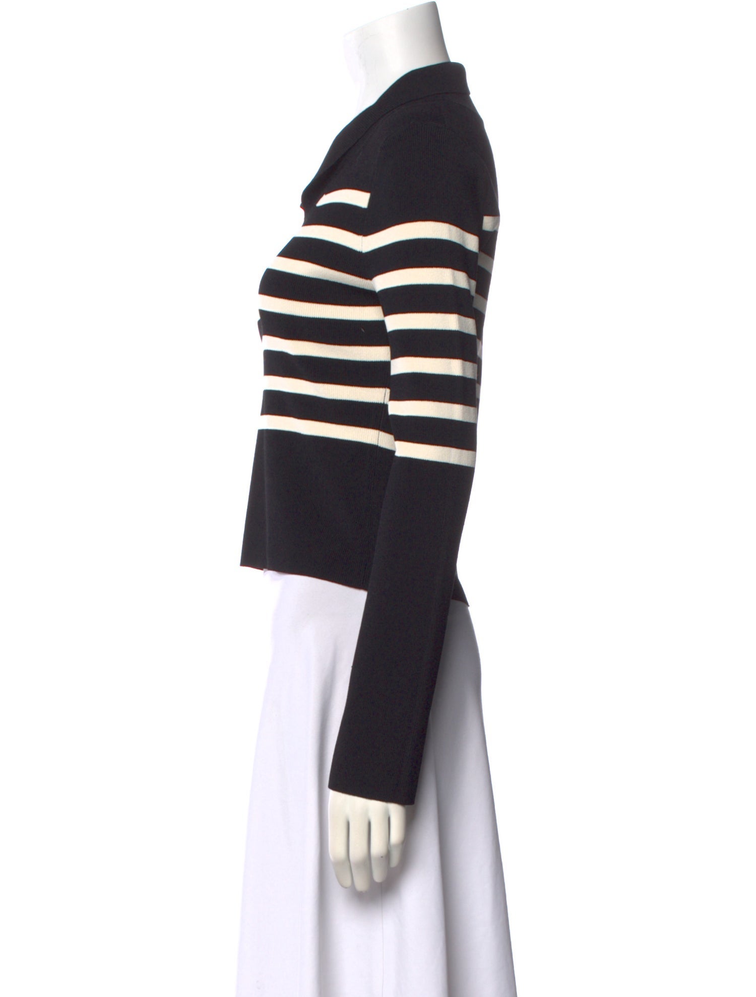 Khaite Striped V-Neck Sweater