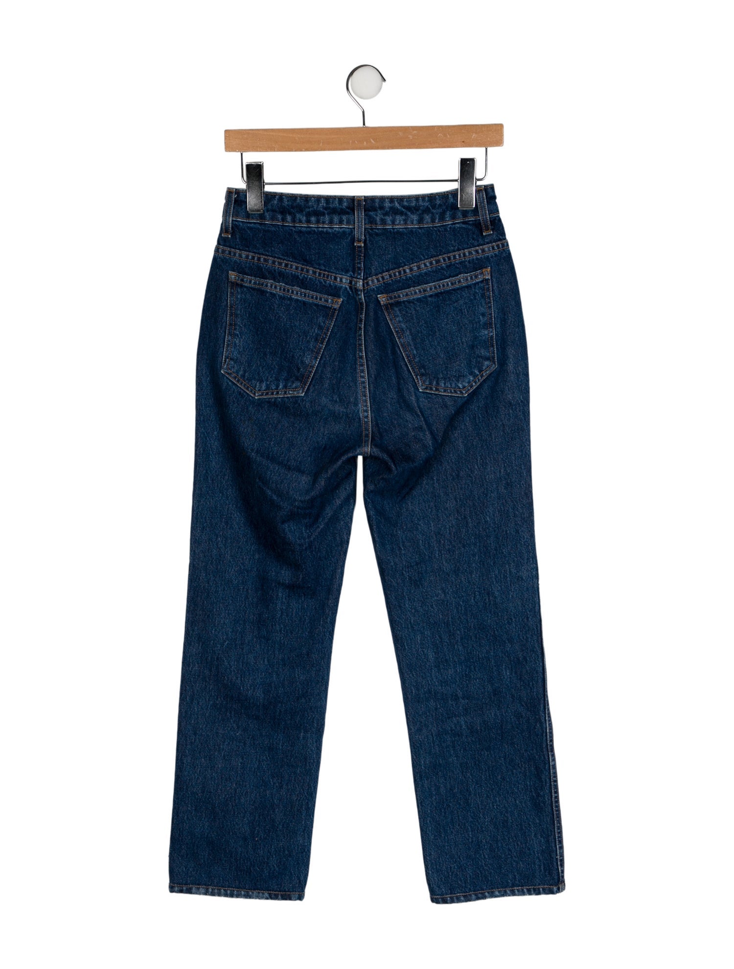 Khaite Mid-Rise Straight Leg Jeans