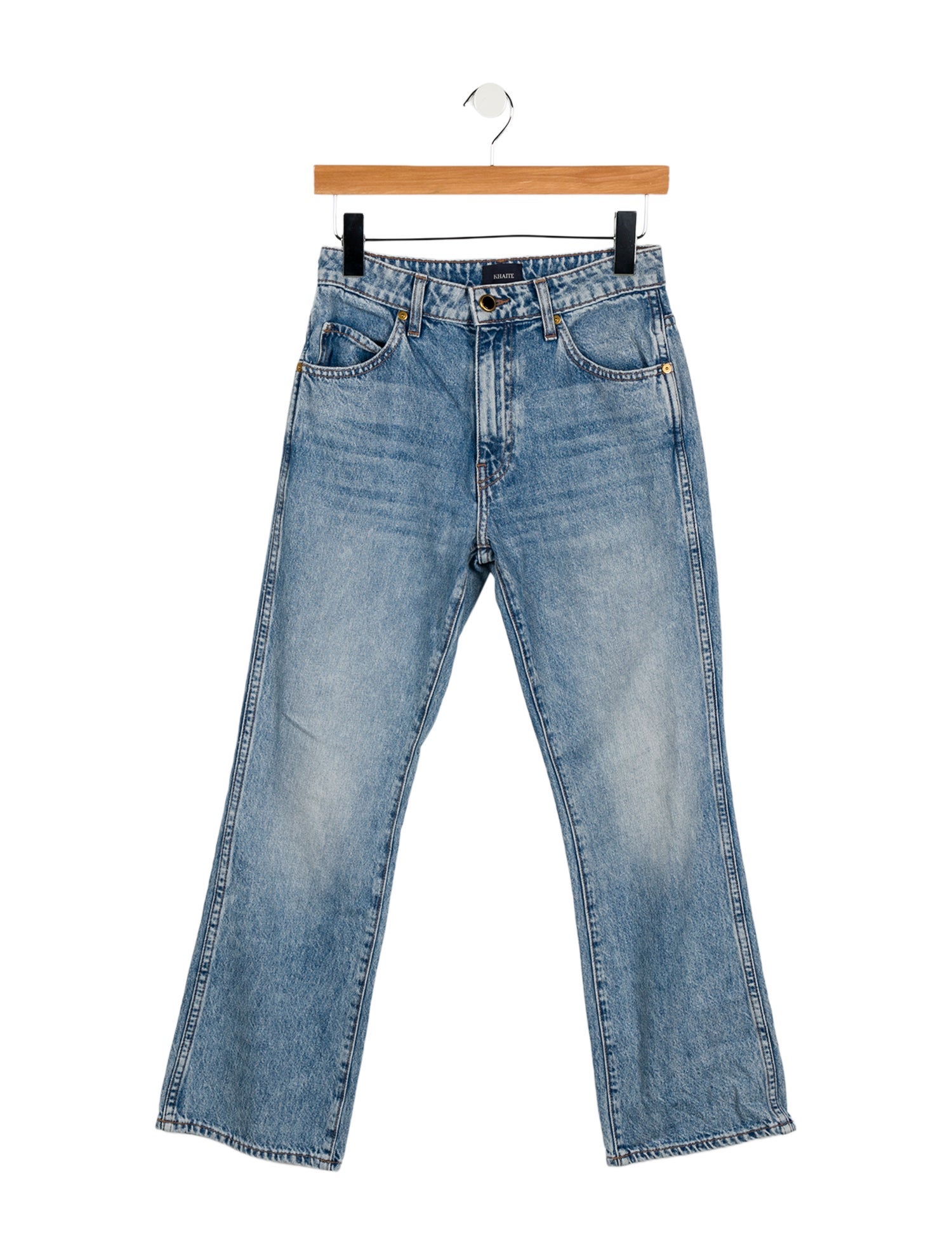 Khaite Mid-Rise Straight Leg Jeans