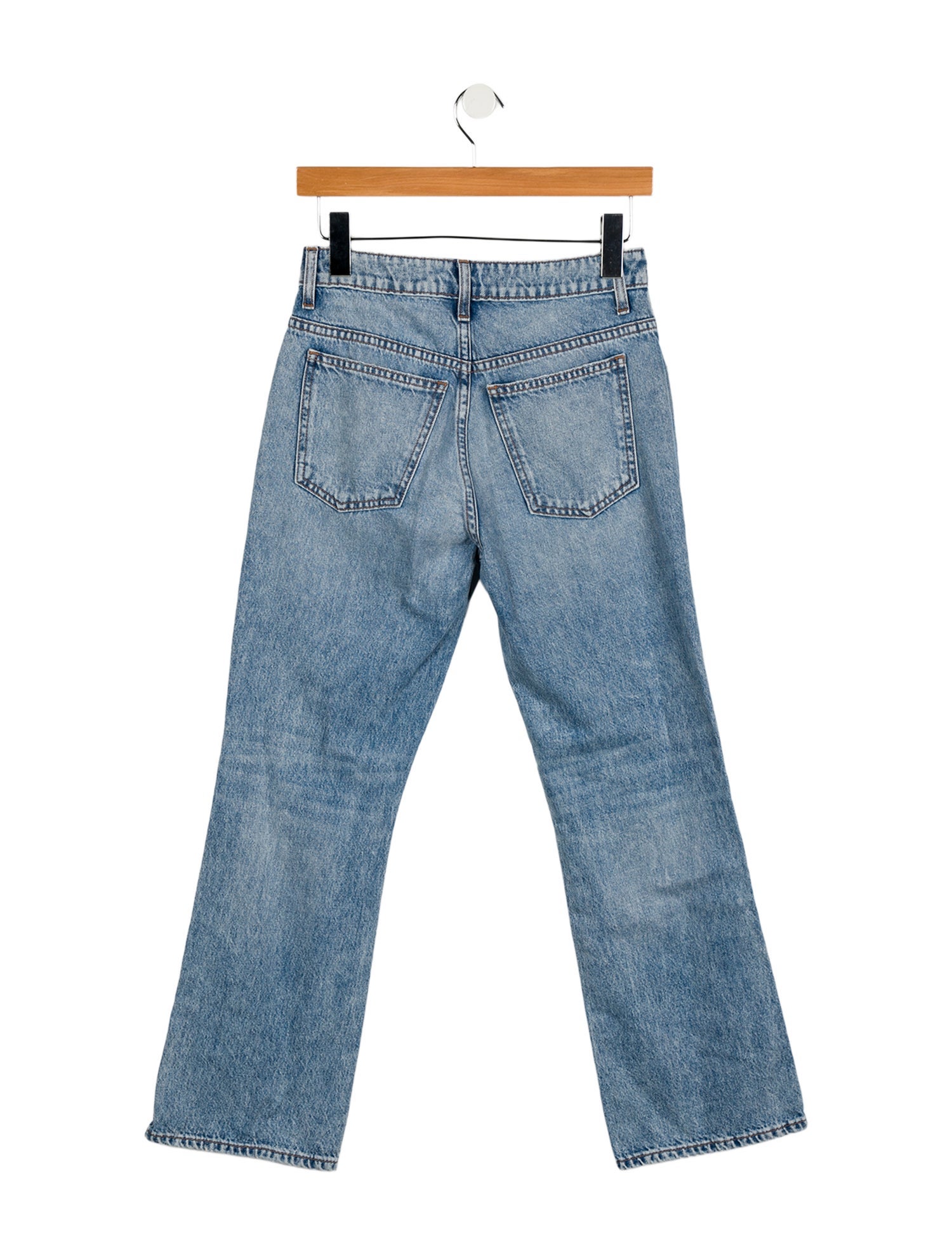 Khaite Mid-Rise Straight Leg Jeans
