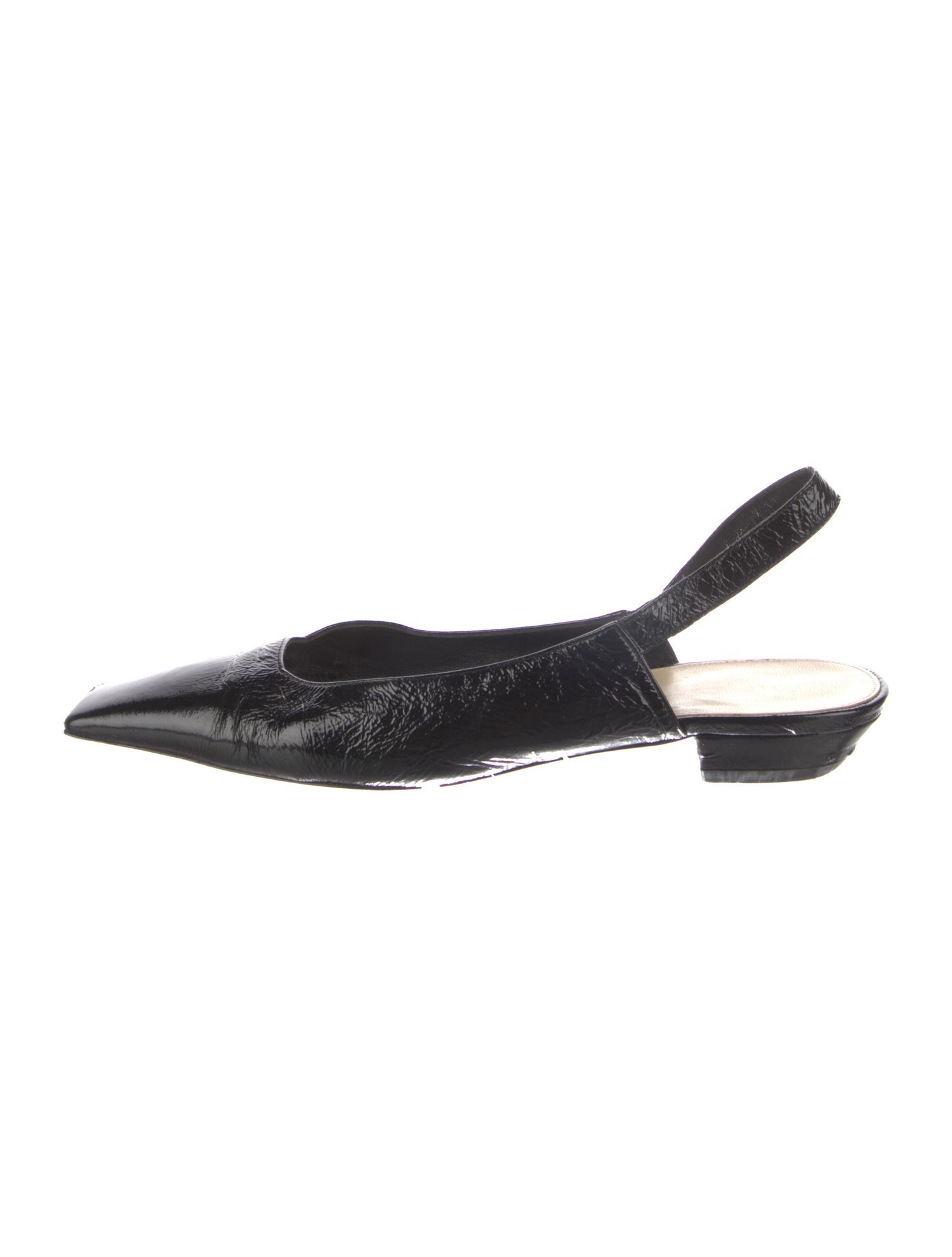 Khaite Colin Patent Leather Slingback Flats