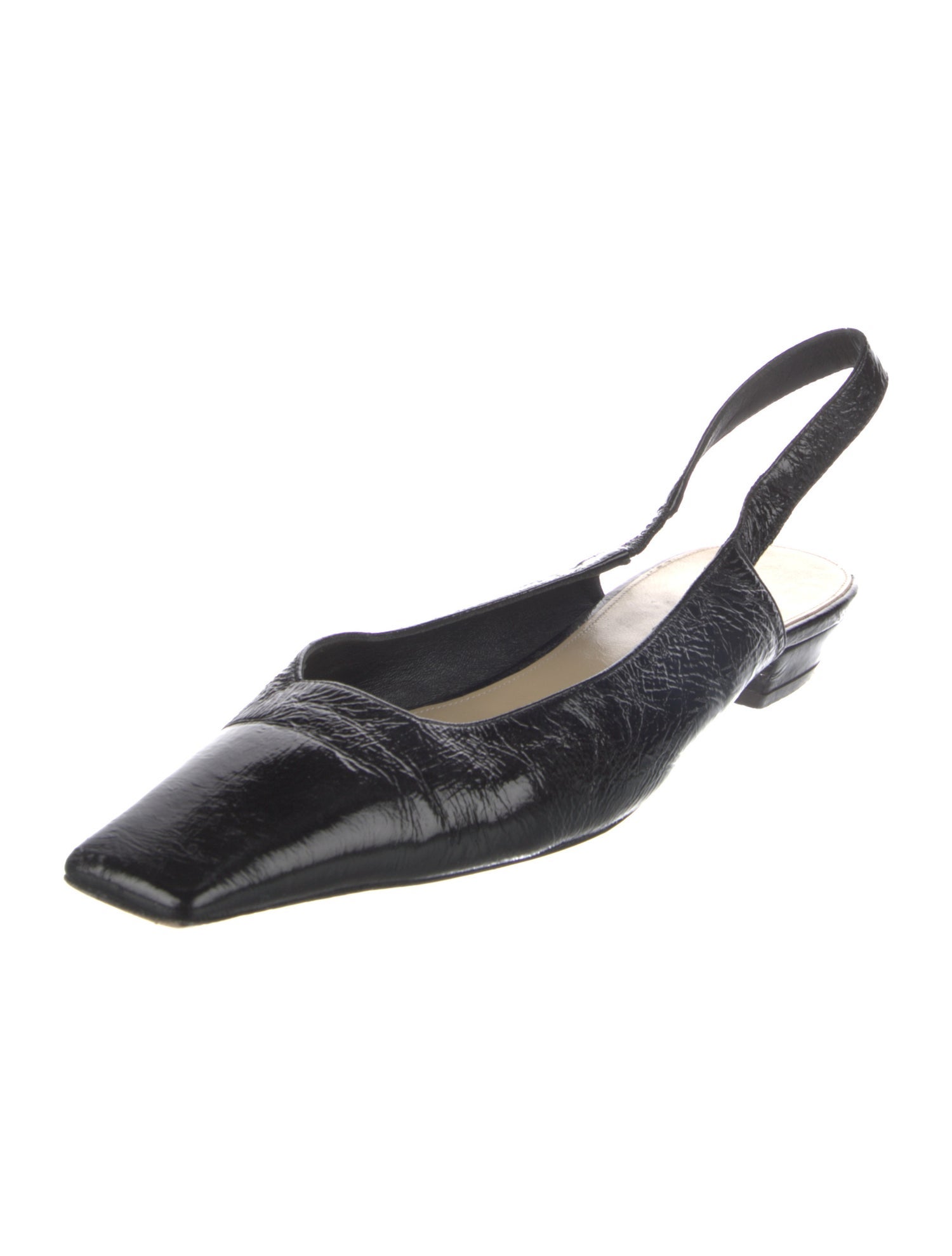 Khaite Colin Patent Leather Slingback Flats