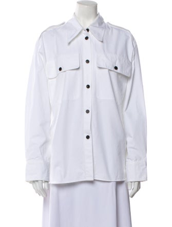 Khaite Long Sleeve Button-Up Top
