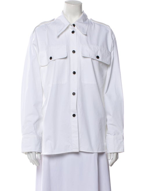 Khaite Long Sleeve Button-Up Top
