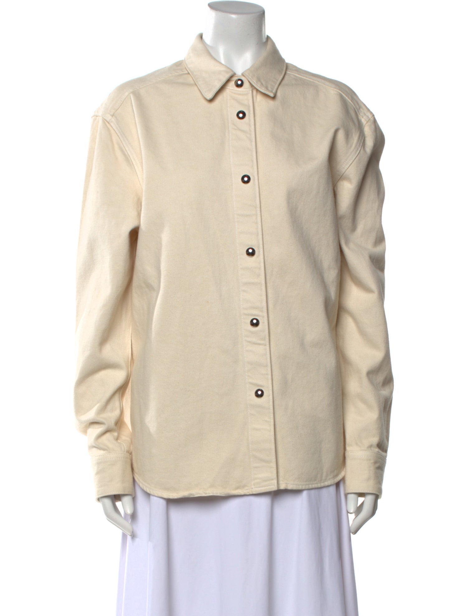 Khaite Long Sleeve Button-Up Top
