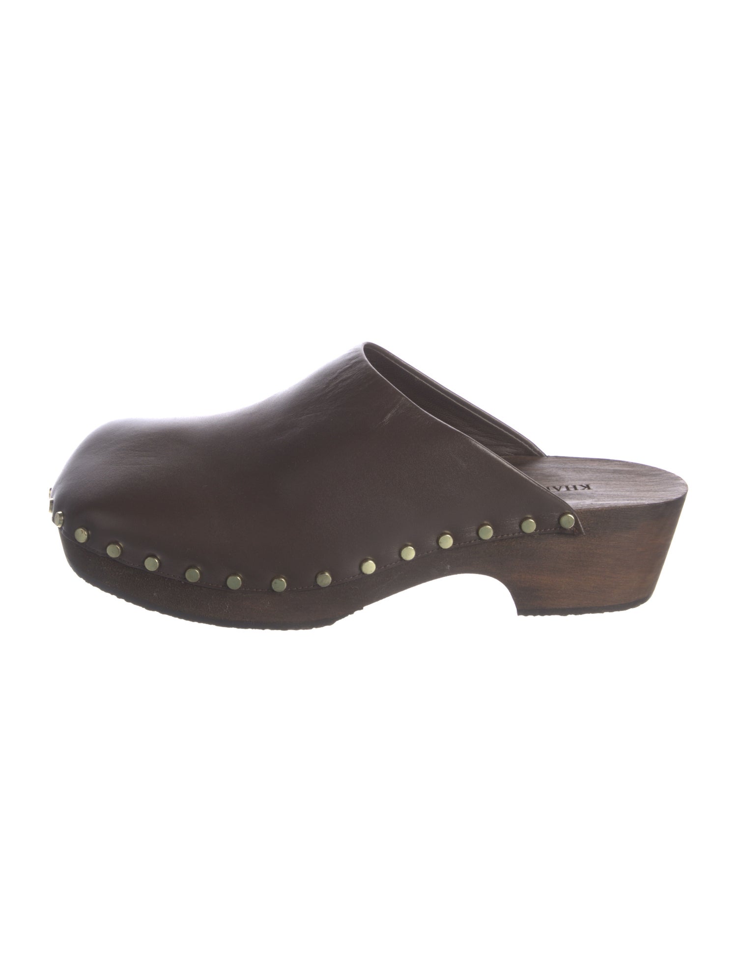 Khaite Leather Studded Accents Mules