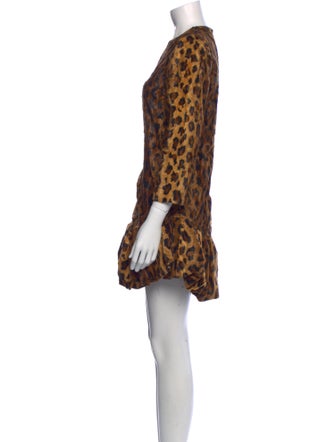 Khaite Animal Print Mini Dress