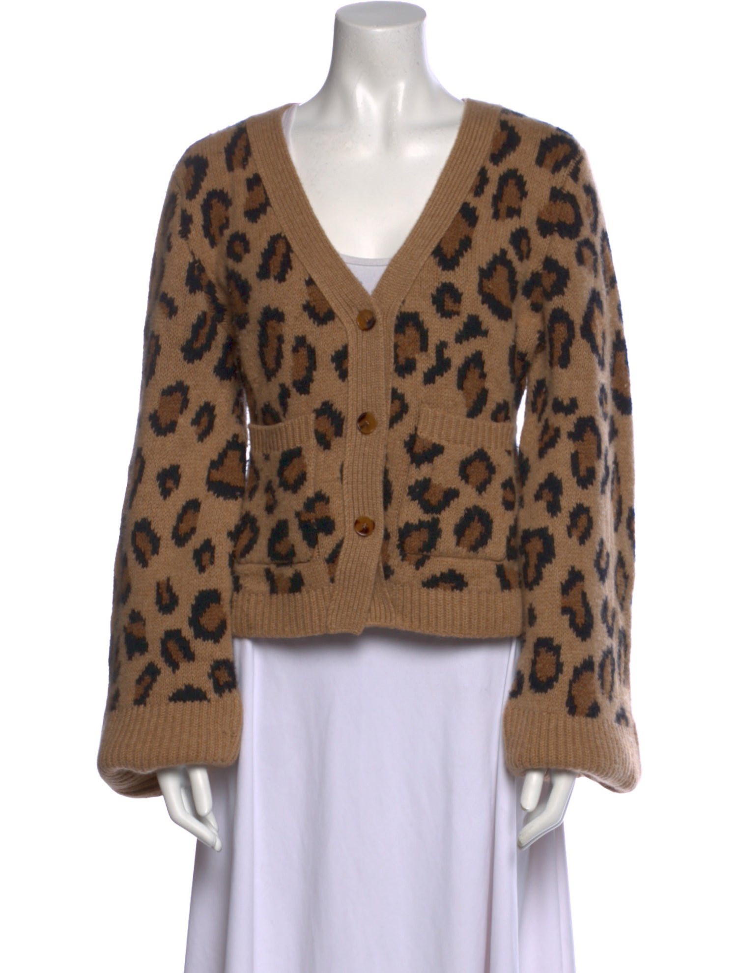 Khaite Cashmere Animal Print Sweater
