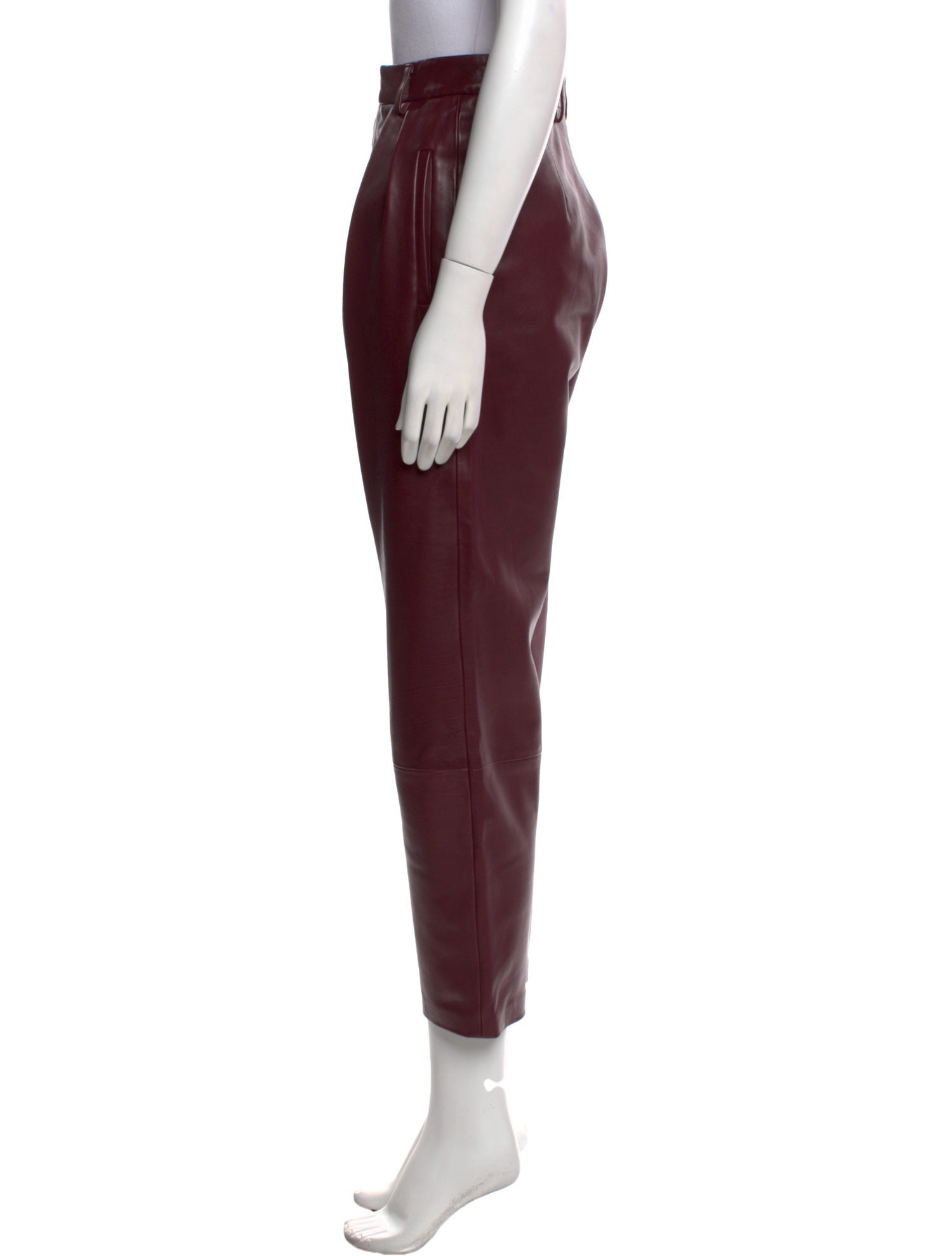 Khaite Leather Straight Leg Pants