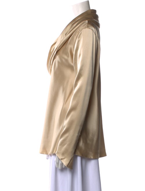 Khaite Silk Cowl Neck Blouse