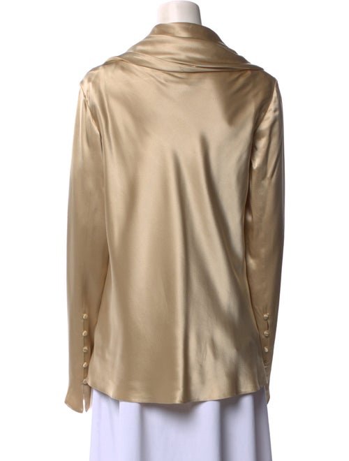 Khaite Silk Cowl Neck Blouse