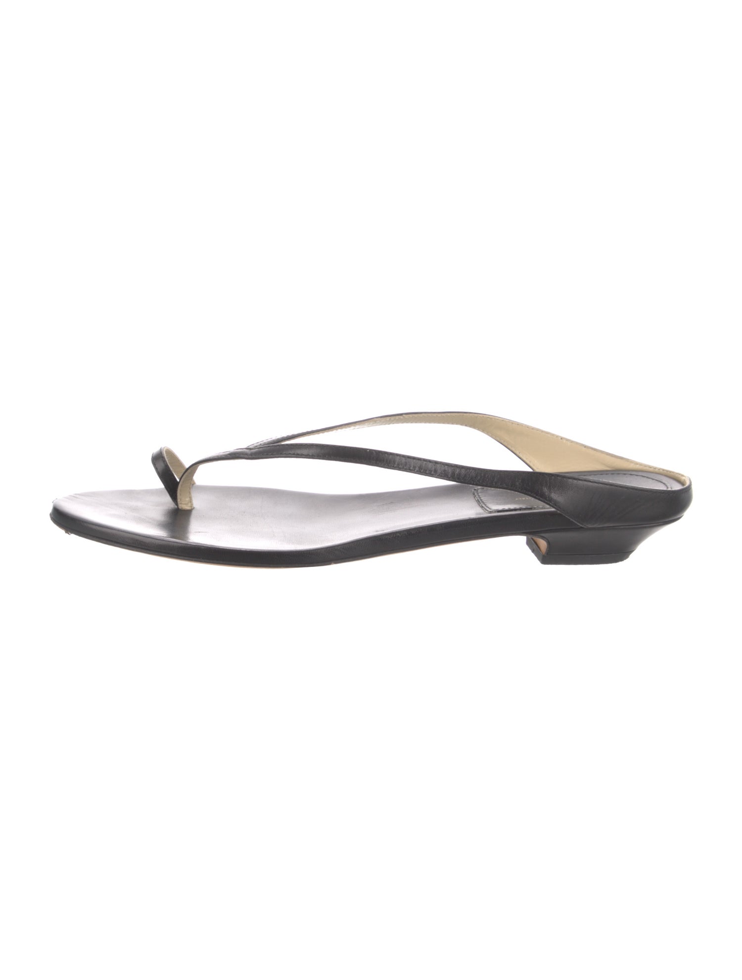 Khaite Leather Flip Flops