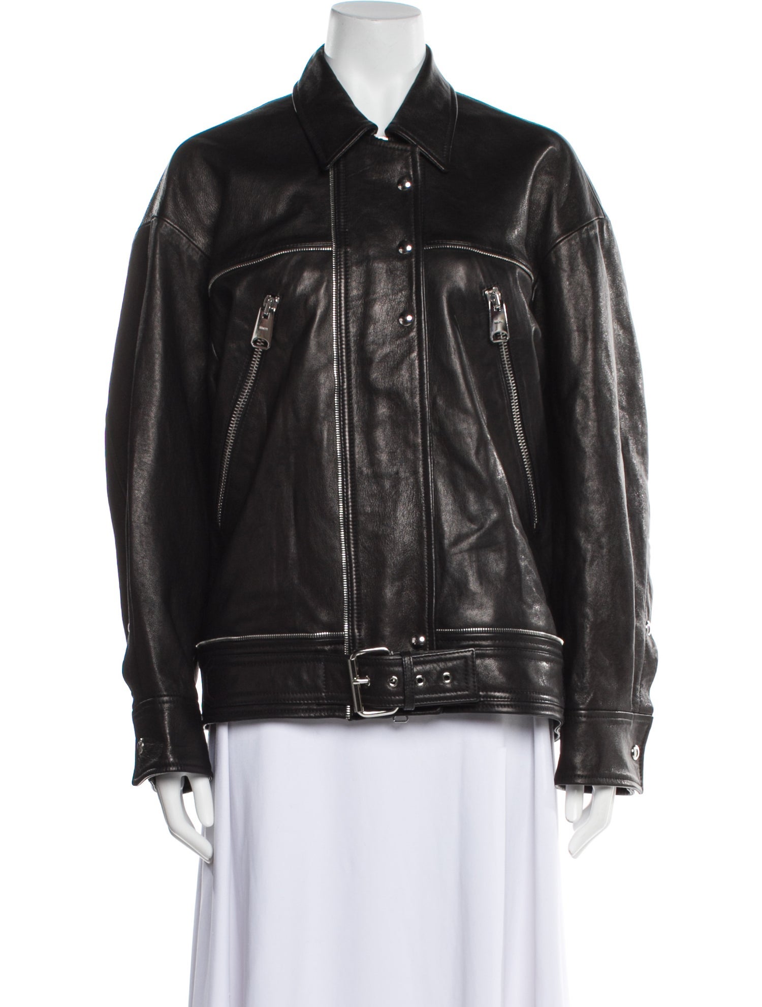 Khaite Leather Biker Jacket