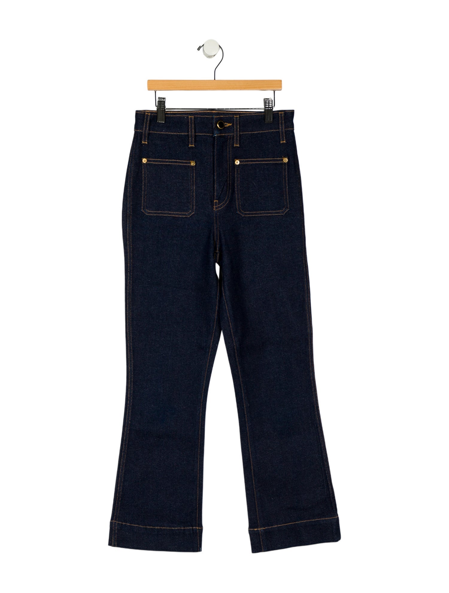 Khaite Mid-Rise Straight Leg Jeans